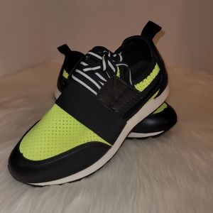 Black & Lime Sneakers